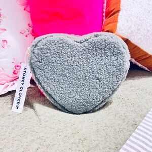 Stoney Clover Lane Gray Heart Cosmetic Case